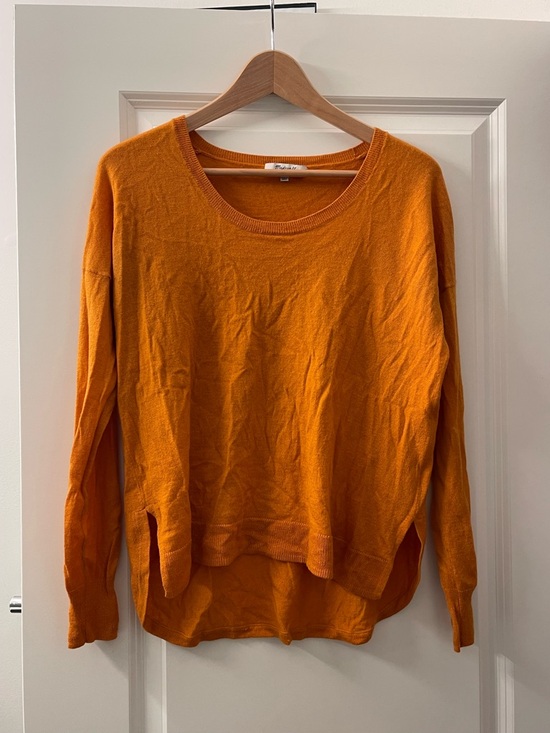 Madewell Sweaters - Madewell lightweight wool blend Orange Scoop Neck Sweater